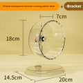 Silent Widened Transparent Running Wheel for Hamsters Small Pet Roller Bearing Support Toy Exercise Equipment for Rodents