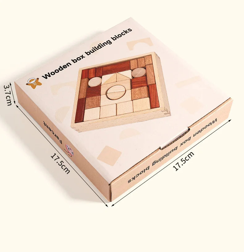 Kawaii 100Pcs Unpainted Beech Wooden Large Building Blocks Toddler Stacking Construction Preschool Educational Gift