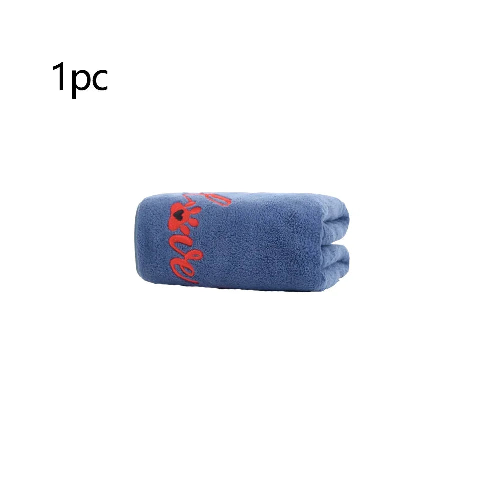 Quick Drying Dog and Cat Towels Soft Fiber Towels Bath Towel Pet Bathrobe Covenient  Cleaning Towel Pet Supplies