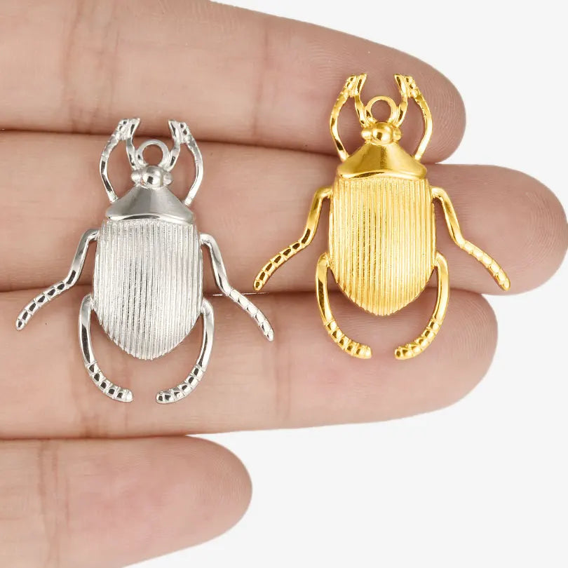 10PCS Ancient Egyptian Scarab Beetle Pendants Charms Stainless Steel Dragonfly Butterfly Pendant for Jewelry Making DIY Necklace