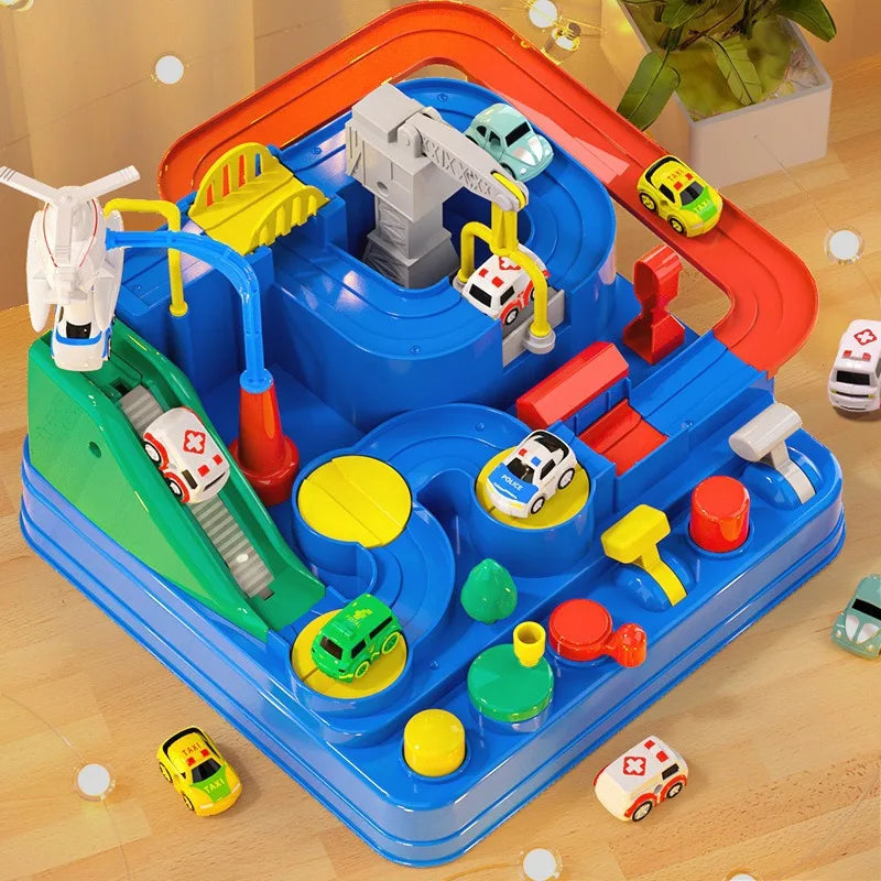 Children Racing Rail Car Model Educational Toy Track Adventure Game Brain Mechanical Interactive Train Suit Space Rocket Boy Toy