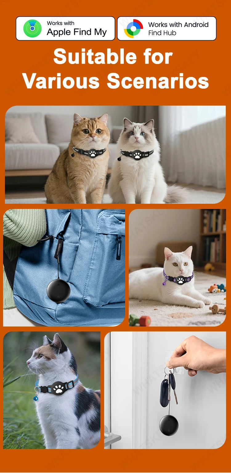 Adjustable Pet Collar Gps Tracker Google Find My Android Finder Location Tracker Kits Pet Supplies Cat Pet Electronic Devices