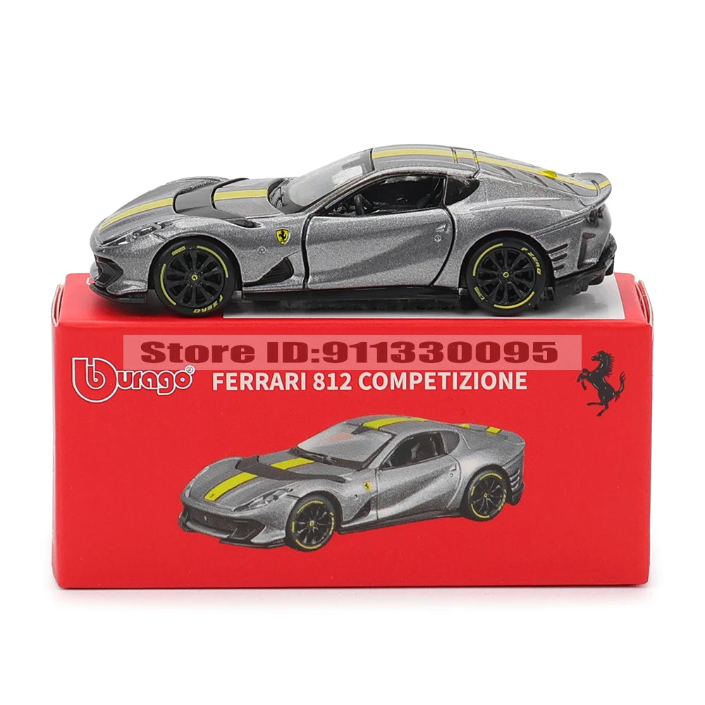 Bburago1:64 Ferrari E812 COMPETIZIONE Model Small Collection Car Alloy Model Toy Gift Scene Decoration Classic and Exquisite
