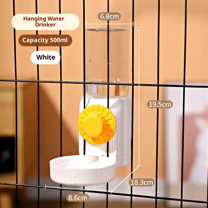Automatic Hanging Cat Cage Water Dispenser & Feeder Large Capacity Leak-Proof Design Pet Watering System Pet Supplies