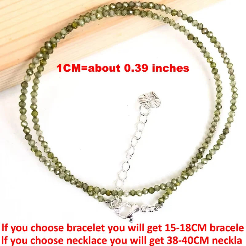 Fashion Women Bracelet necklace 2-3mm mini Cut angle beads tourmaline agate zircon natural pearl crystal Beaded Jewelry gift