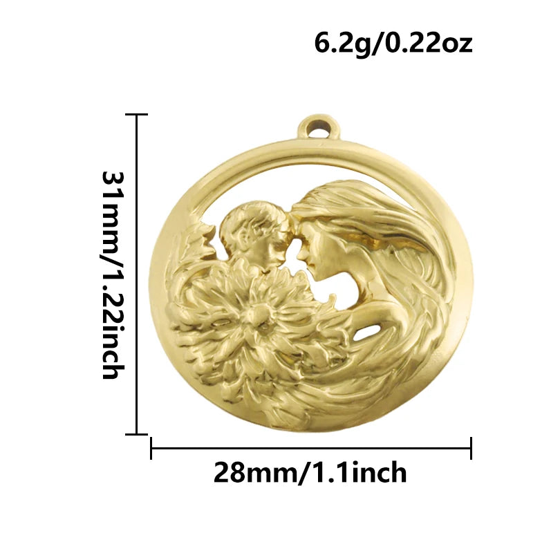 5pcs Stainless Steel Bee Spider Cicada Butterfly Dragonfly Flower Tree Grass Pendants Insects Charms Jewelry Making Accessories