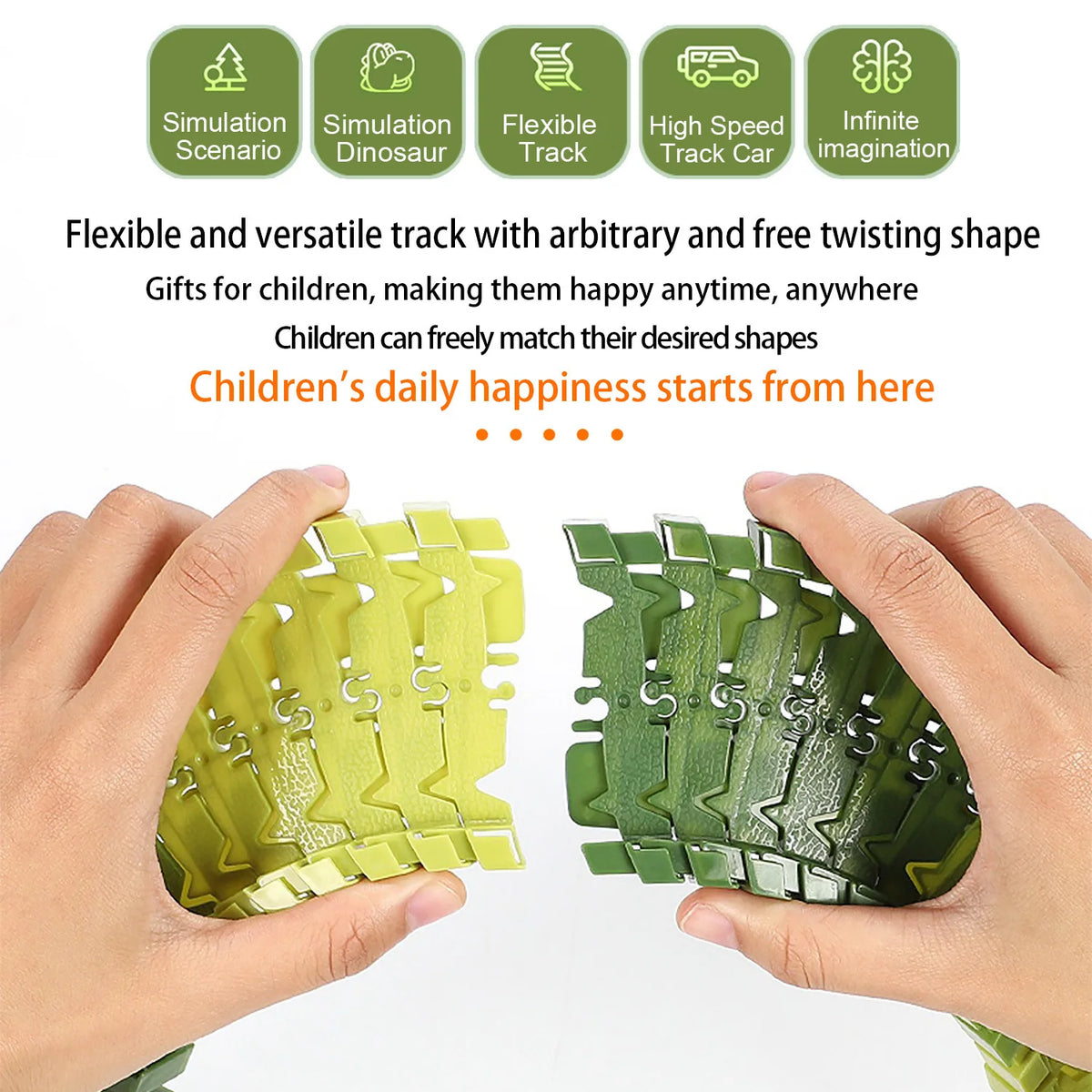 Dinosaur Rail Car Assembly Diy Roller Coaster Assembly Puzzle Versatile Track Electric Train Toy Gift