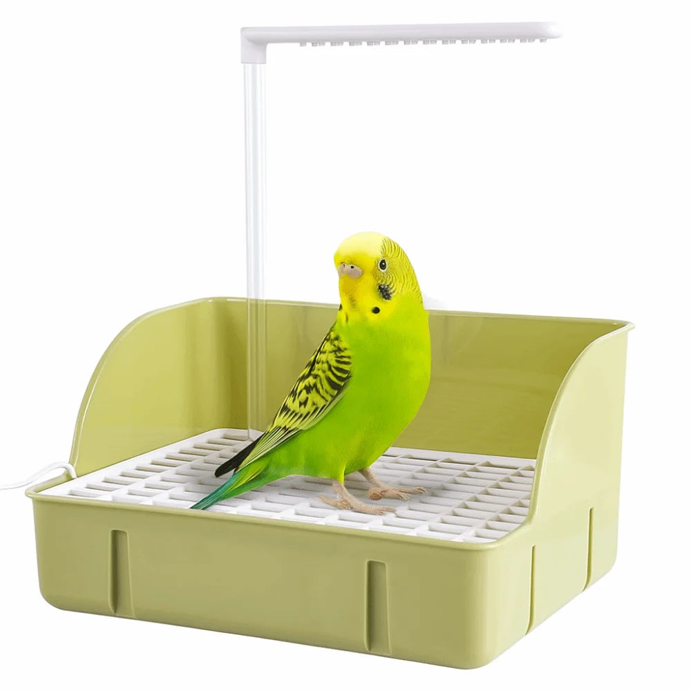 With Automatic Circulation Parrot Shower Basin Bago Bird Shower Detachable Bird Bathtub With Multiple Faucets Pet Bird Bath