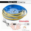 Dimmable 5V USB 5m COB LED Strip Light with Hand Scan Dimmable Touch Sensor Switch Push Switch Room TV Background Decoration