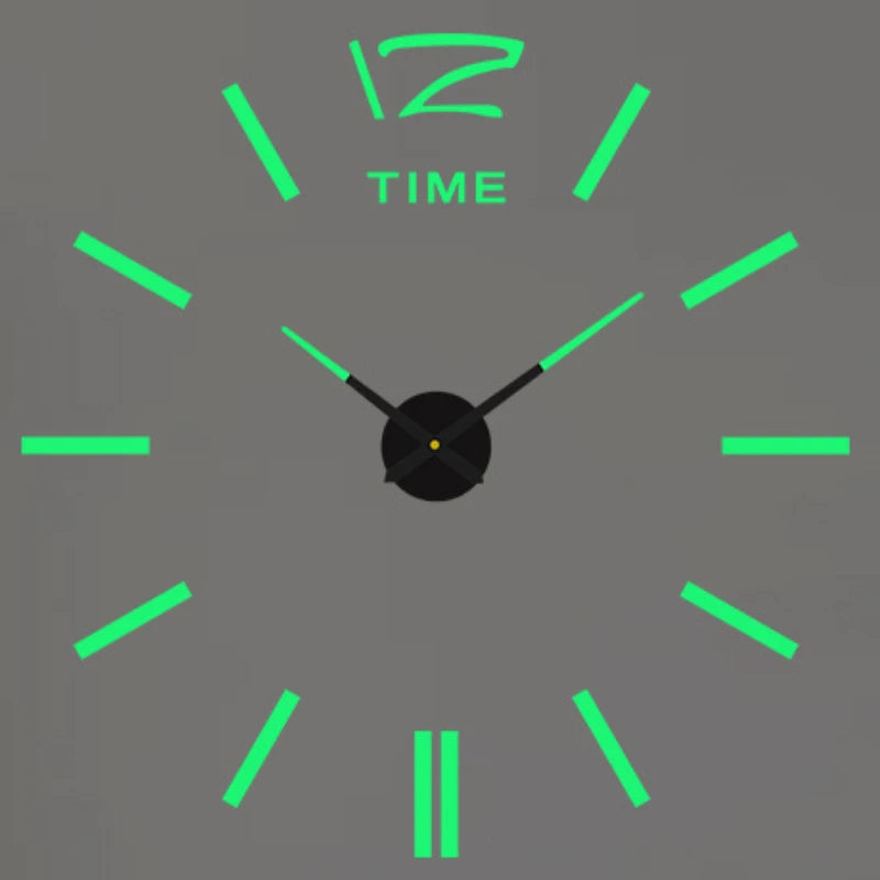 2D/3D Large Roman Numeral Acrylic Mirror Wall Clock Sticker Fashion DIY Quartz Clocks Watch Home Decoration Living Room Stickers
