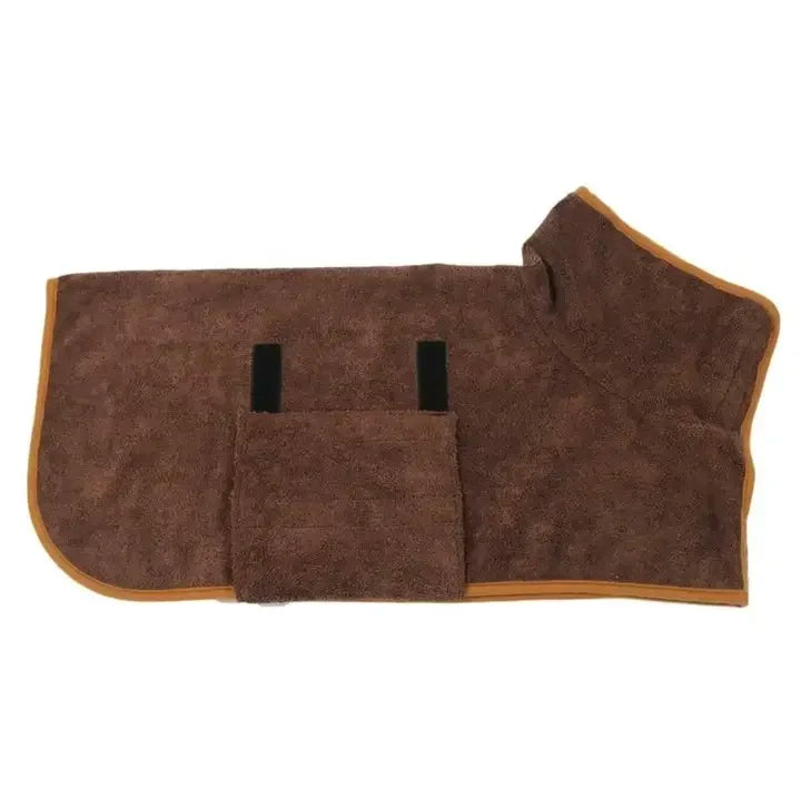 Fast Drying Dog Bathrobe, Microfiber Absorbent Soft Pet Bath Towel Grooming Coat for All Sizes