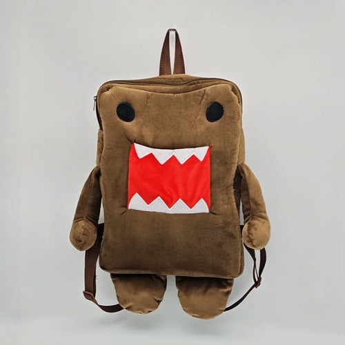 1/5/8pcs Kawaii Domo-kun Plush Bag Cute Brown Stuffed Backpack Cartoon Domo Kun Stuffed Bag Birthday Gifts Wholesale