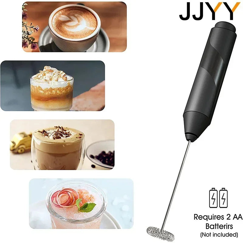 USB Rechargeable Milk Frother Mini Handheld Electric Foam Maker with 3 Speed Whisks for Latte Coffee Cappuccino