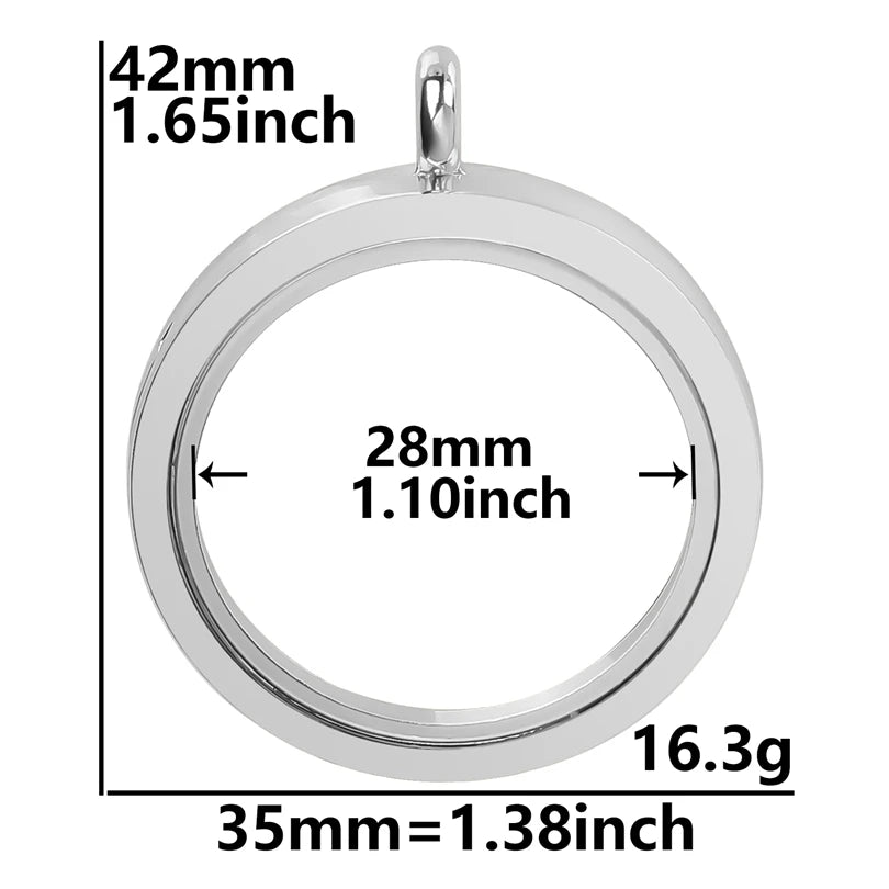 10Pcs/Lot Openable Round Living Reliquary Picture Locket Pendant Glass Floating Cremation Urn Medaillon Colgantes Jewelry Making