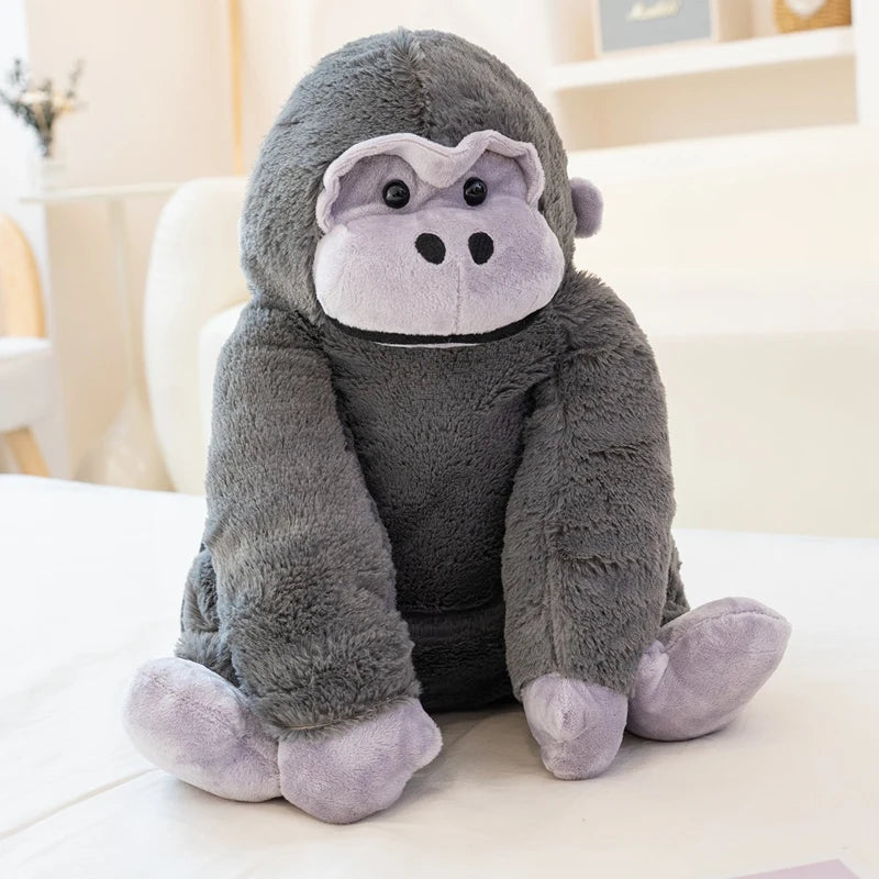 32CM Creative Gorilla Plush Backpack Cute Monkey Stuffed Doll Funny Student School Backpack Gifts