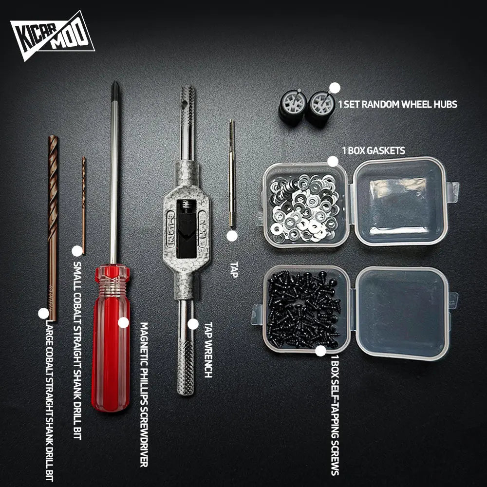 1/64 Wheel Hub Modification Tool Kit Diecast Model Car Disassemble Beginner to Advanced The Tool Package Fixing Tool