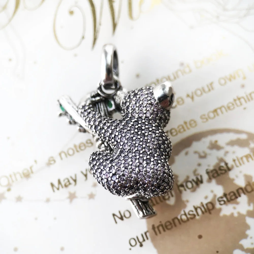 Pendant Pomegranate Tree Flower Bird Butterfly Dragonfly Cat Koala Brand New Jewelry Europe 925 Sterling Silver Gift For Woman