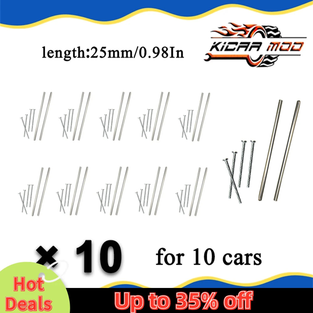 1/64 Model Car Wheels Axle For Replacement Parts for Matchbox Tomica Diecast Model Toys (10 Sets)