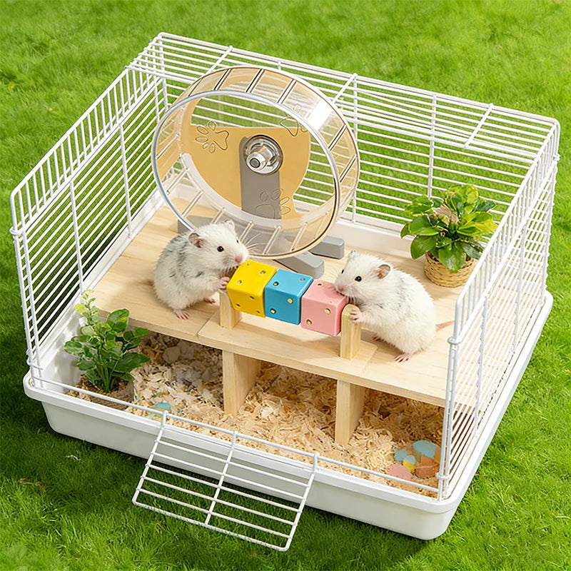 Wooden Hamster Fun Cube Chew Toy Colorful Natural Wood Teeth Grinding Toy Hideout Plaything for Syrian Hamster