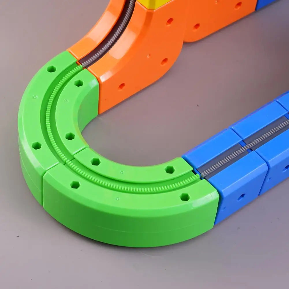 Children Magic Track Train Electric Assembled Building Blocks Magnetic Rail Car Maze Educational Toys Magnetic Assembly Train