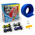 Free-assembly track car | Flexible soft track and multiple racing cars. Boys' racing toy, children's educational toy.