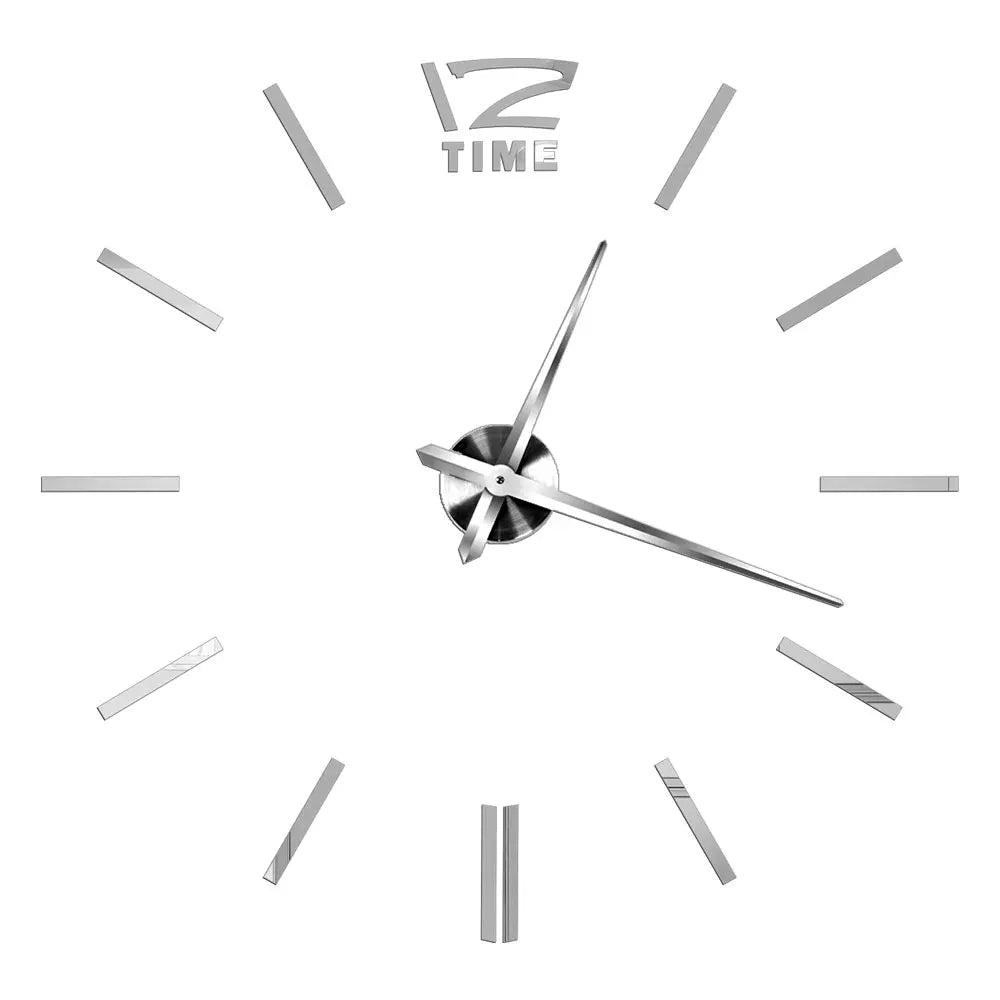 2D/3D Large Roman Numeral Acrylic Mirror Wall Clock Sticker Fashion DIY Quartz Clocks Watch Home Decoration Living Room Stickers