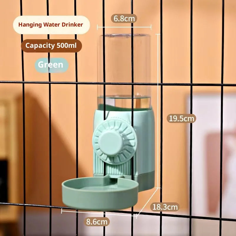 Automatic Hanging Cat Cage Water Dispenser & Feeder Large Capacity Leak-Proof Design Pet Watering System Pet Supplies
