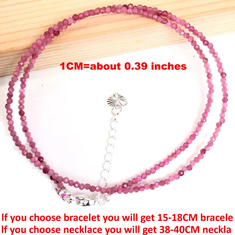Fashion Women Bracelet necklace 2-3mm mini Cut angle beads tourmaline agate zircon natural pearl crystal Beaded Jewelry gift