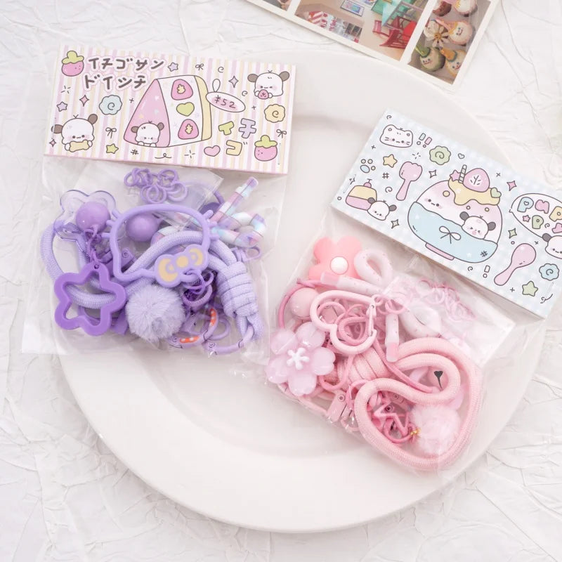 1Set 15pcs Plastic Perler Bead Charms Multicolor DIY Keychain Bag Pendant Accessories Craft Making Supplies With Jump Rings