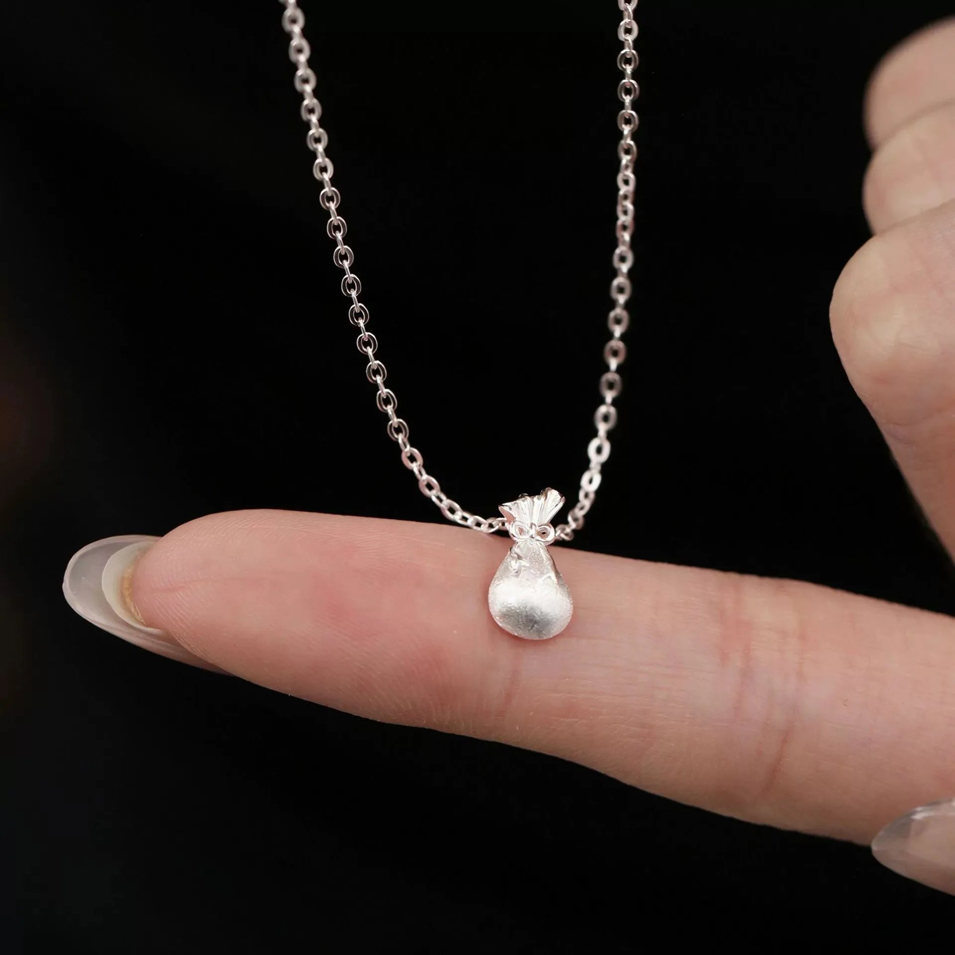 VENTFILLE 925 Sterling Silver Bead Geometry Necklace for Women Girl Korean Design Versatile Choker Jewelry Dropship Wholesale