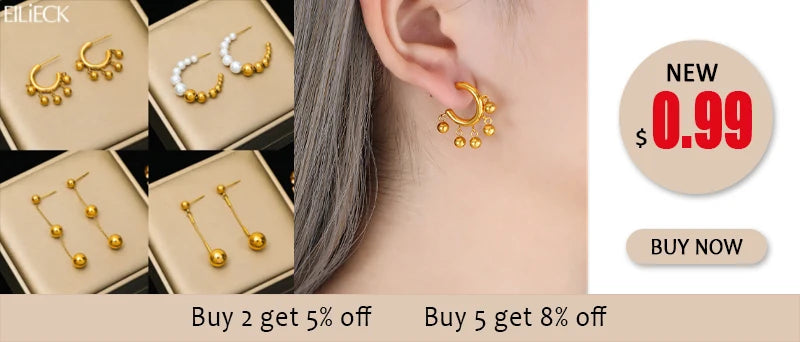 EILIECK 316L Stainless Steel Gold Color Hollow Ball Beads Pendant Necklace For Women Non-fading Choker Jewelry Girls Gifts Party