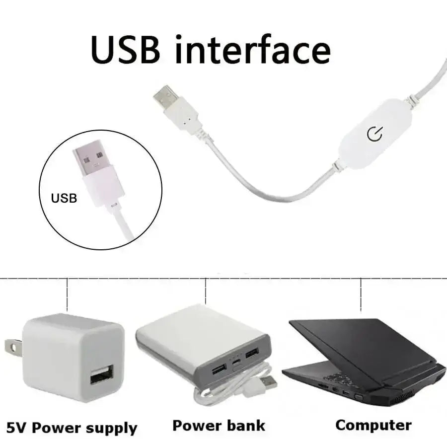 DC 5V USB LED Strip Light Touch Switch Dimmer Flexible LED Tape Ribbon 2835 DIY TV Backlight Mirror For Wardrobe Cabinet Decor