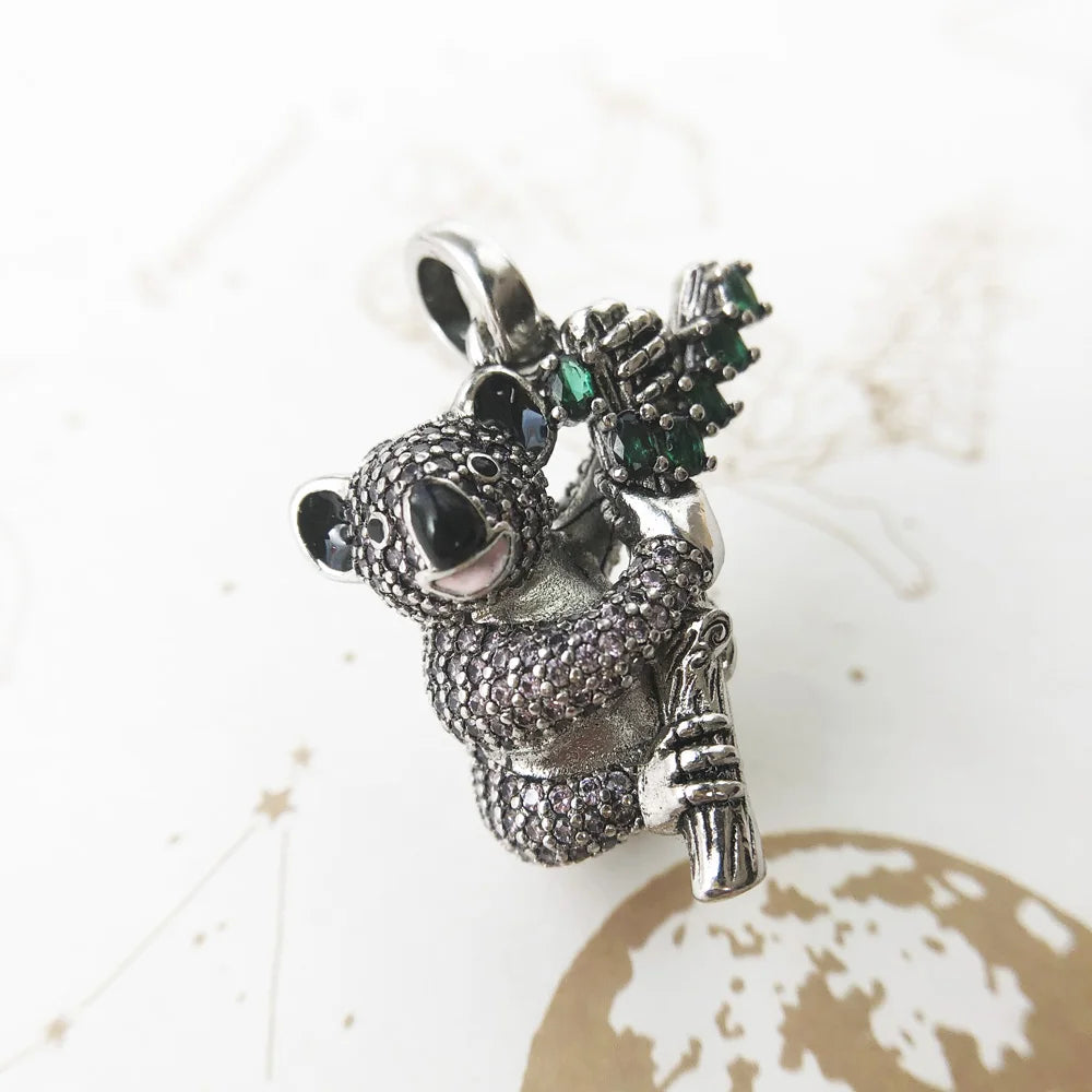Pendant Pomegranate Tree Flower Bird Butterfly Dragonfly Cat Koala Brand New Jewelry Europe 925 Sterling Silver Gift For Woman