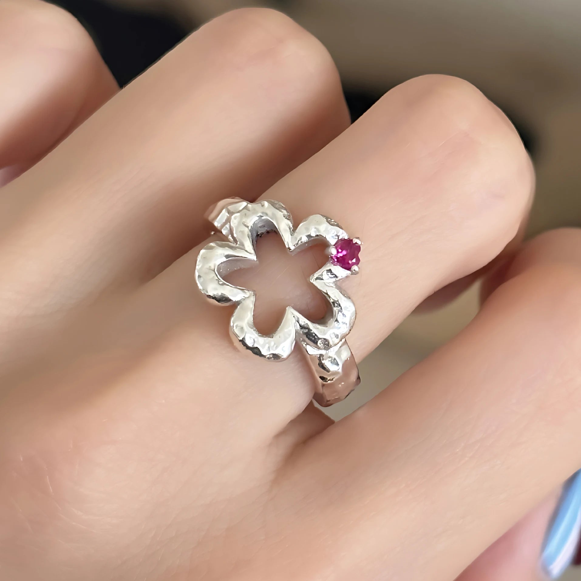 925 Sterling Silver Rings for Women Couple Minimalist Handmade Simple BIg Ring Party Jewelry Gift Prevent Allergy