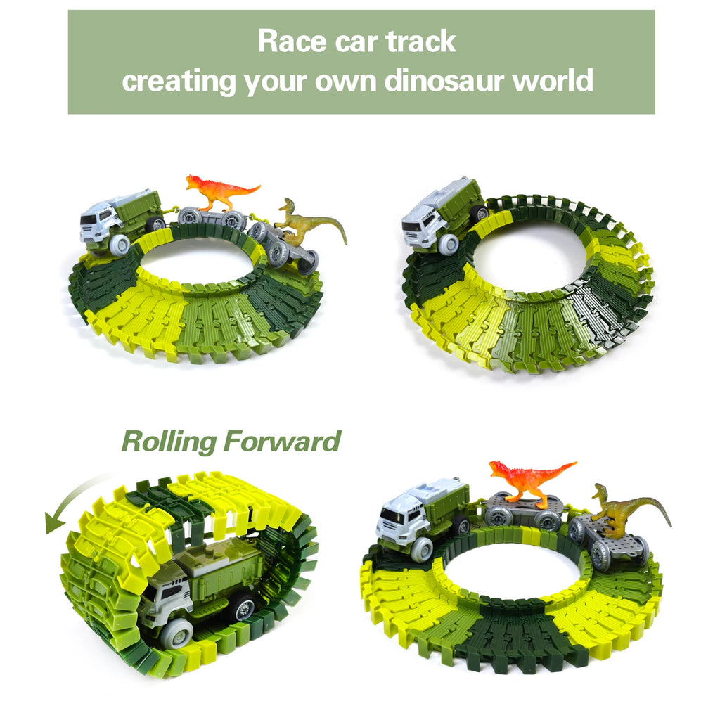 Replacement Cars for Tracks - Extra Race Car Accessories for Dinosaur Race Track & Train Toy Gift - for Kids Boys and Girls Toys