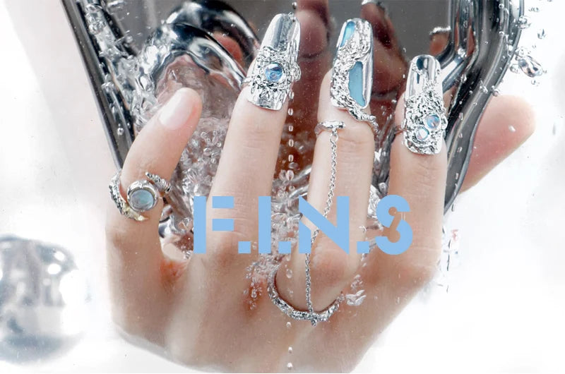F.I.N.S Minimalist S925 Sterling Silver Geometric Small Bead Open Line Ring Stacking Knuckle Adjustable Finger Rings Fine Jewels