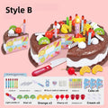 Children Pretend Cake Goodies Play Simulated Kitchen Toys Plastic Cutting Food Kids Toy Object Cognition Boys Girl Birthday Gift