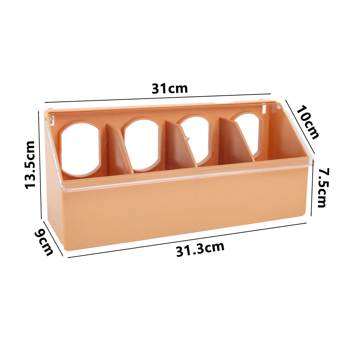 Pigeon Multi-Purpose Cage Hanging Food Box With Lid 1/2/4-Holes Anti-Spill Racing Pigeon Trough Feeder Pet Bird Supplies 1/2Pcs