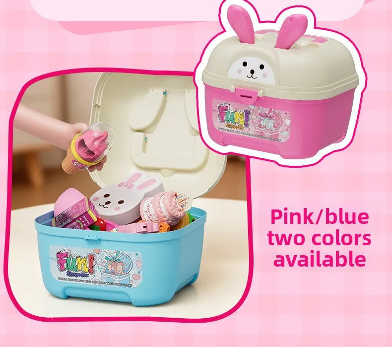 Little Bear Shape Pudding Feeding Set Pretend Play Early Education Lunch Box Pudding Toy Simulation Model Play House Toys Gifts