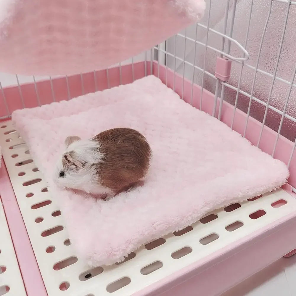 Hamster Nest Winter Bed House Shed Hanging Hammock Cage Tunnel Plush Hideaway for Hamster Guinea Pigs Sugar Small Pe H8z6