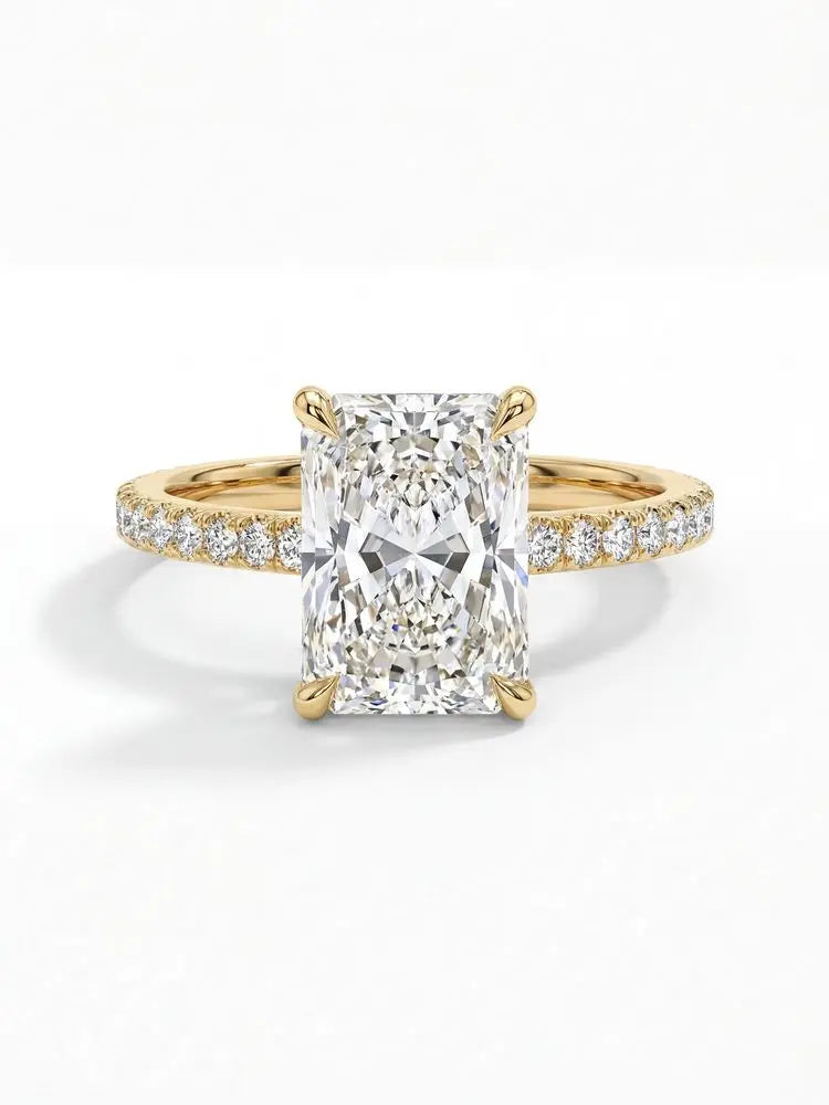925 Sterling Silver Gorgeous Shiny 2-5CT Rectangle Zircon Ring For Women Anniversary Wedding Luxury High Quality Fine Jewelry