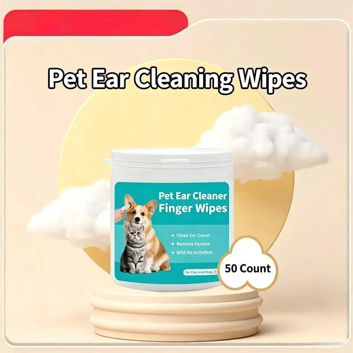 Pet Cleaning Glove Wipes Gift Set, Multi-Functional Disposable Wipes for Cats & Dogs, Tear Stain, Teeth & Body Care, Rinse-Free