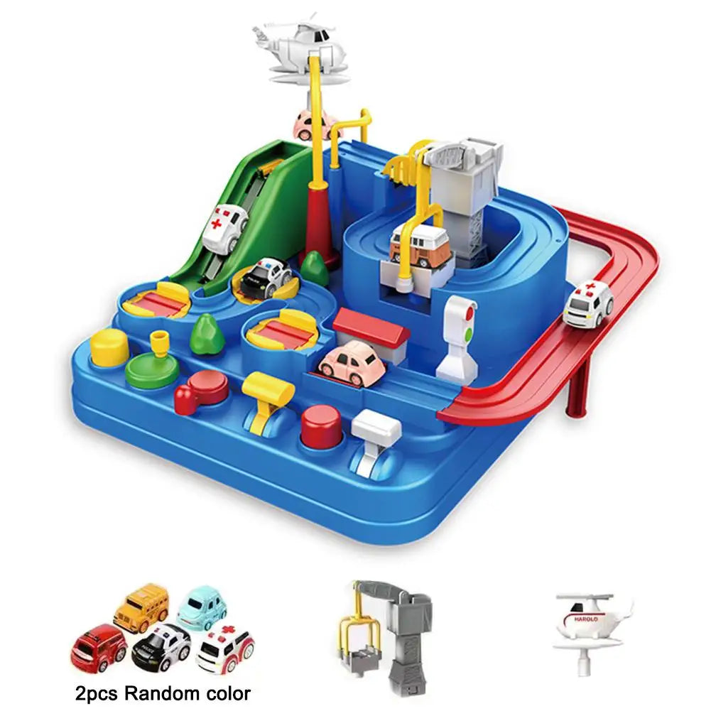 Racing Rail Car Model Educational Toys Children Track Adventure Game Brain Mechanical Interactive Train Track Adventure Game