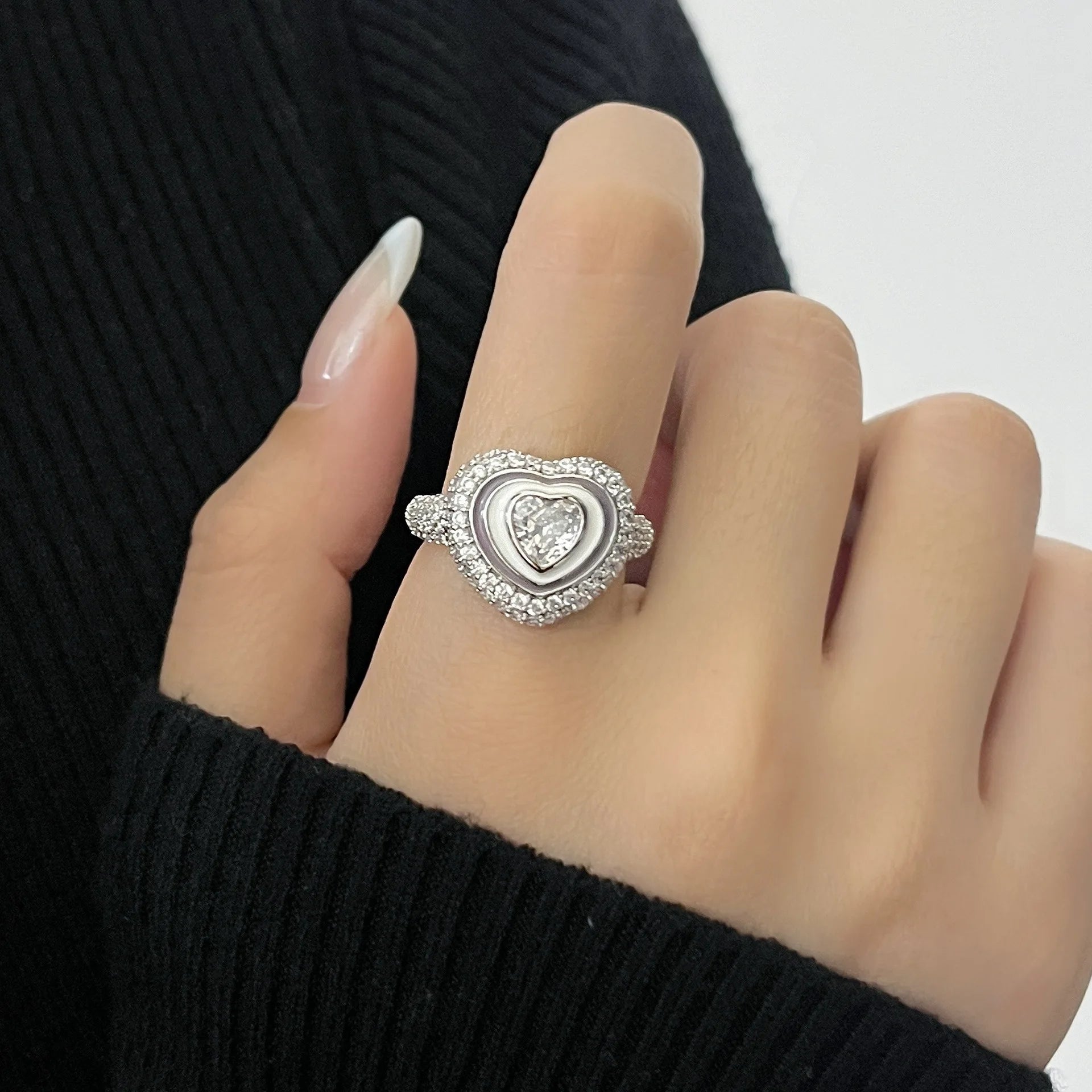 Sam Panda 925 Sterling Rings for Women Fashion Geometric Handmade Irregular Gold Star Ring Simple Fine Jelwery  Christmas Gift