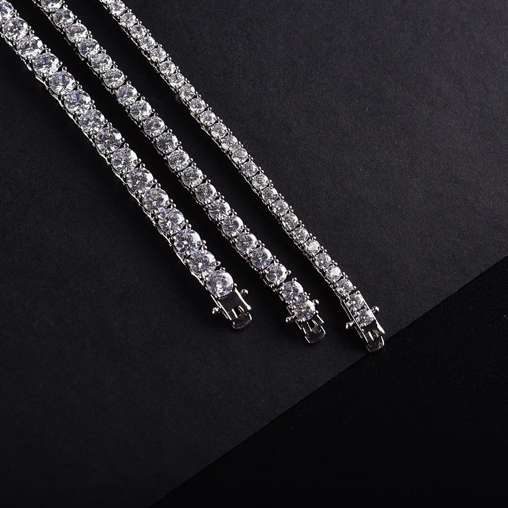 D VVS1 Moissanite Tennis Necklace For Women Top Quality 100% 925 Sterling Silver Sparkling Party Fine Jewelry