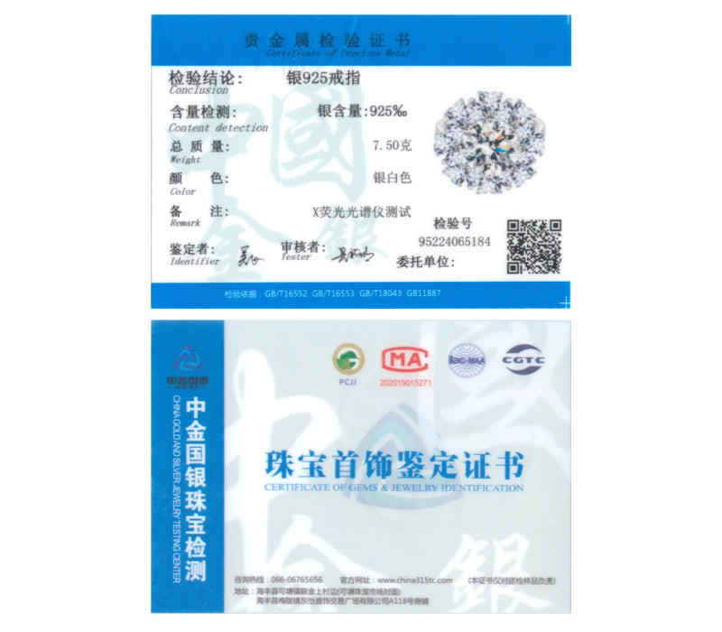So-Bling 925 Sterling Silver Rings 5ct Moissanite Ring with Gra Certificate for Women's Elegant Fine Gift Party Jewelry