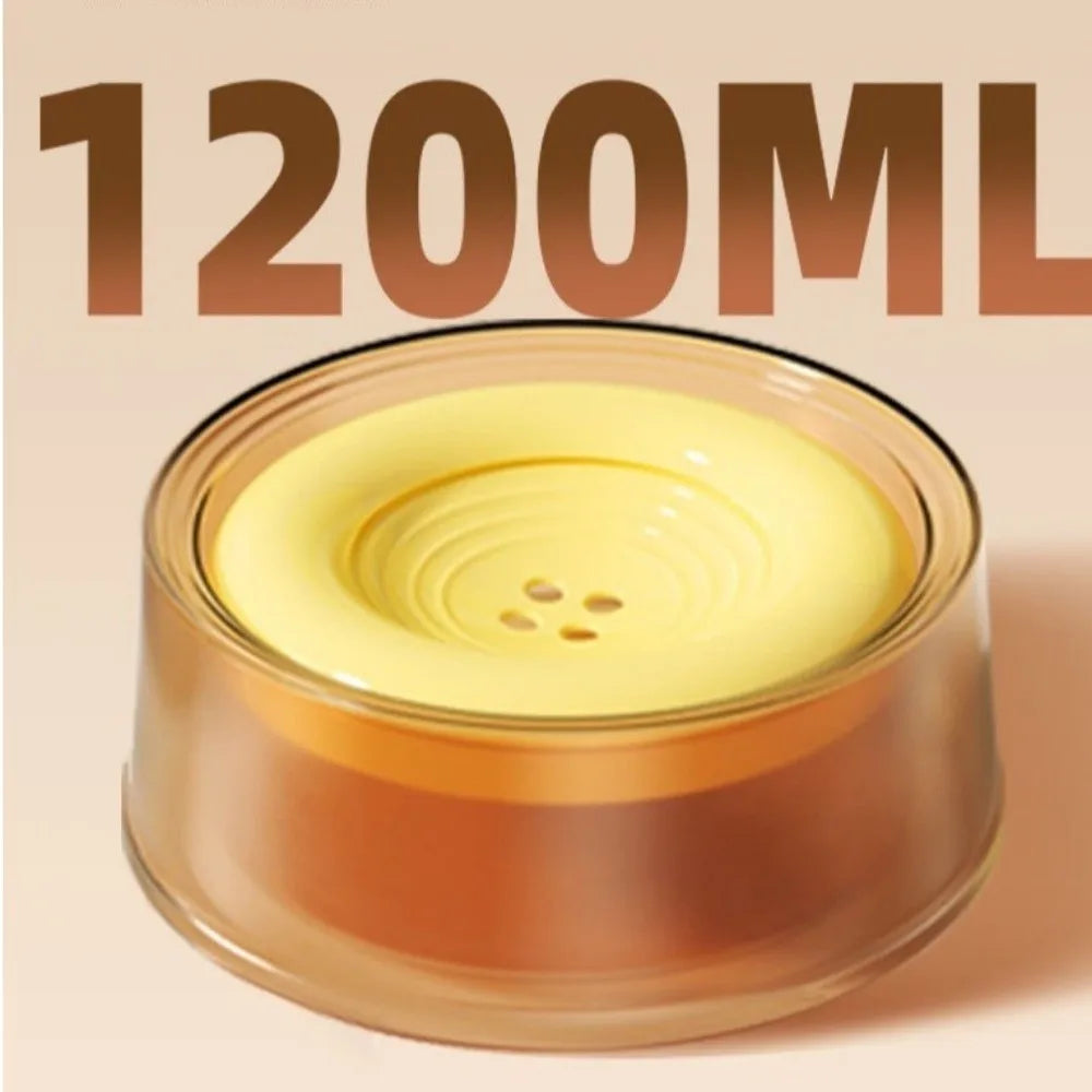 Non-Slip Base Pet Floating Water Bowl Large Capacity Spill Proof Dog Drinking Bowl Anti-Splash Design No Wet Mouth Cat Bowl