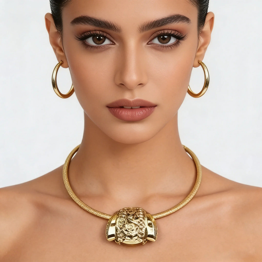 African Women Jewelry Set Pendant Necklace Earrings Weddings Design Bracelet Ring Jewellery Party Bridal Dubai Accessory Gift