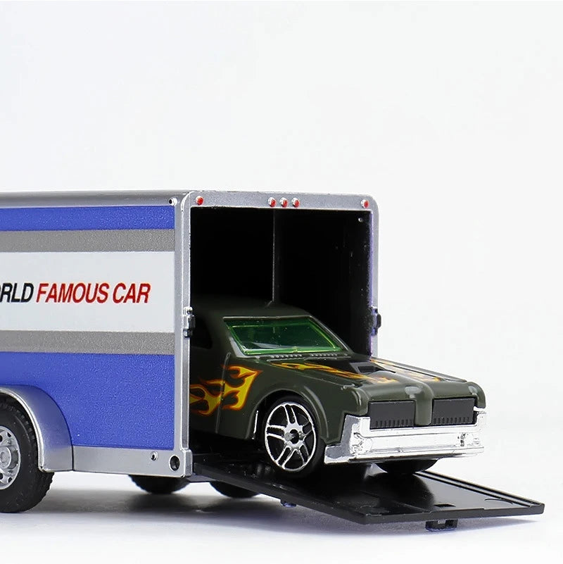 1:64 Scania Container Truck American Container Truck Alloy Diecast Model Car Home Decoration Ornaments Collections Hobby Holiday