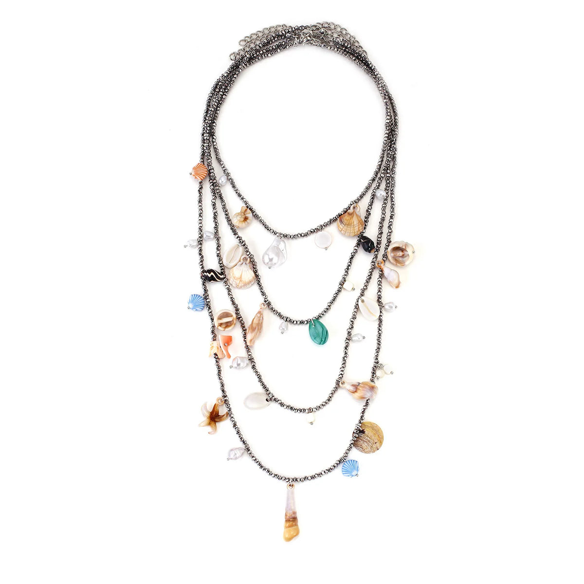 Bohemian Handmade Shell Conch Pendant Necklace for Women Double-layer Long Necklaces Statement Jewelry for Beach Summer 2026